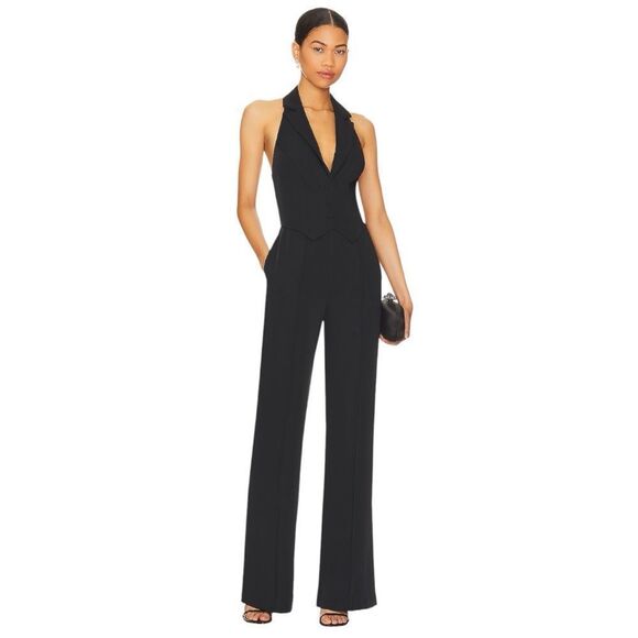 Lovers + Friends ELENA JUMPSUIT size medium as seen on tik tok preppy date night - Picture 1 of 6
